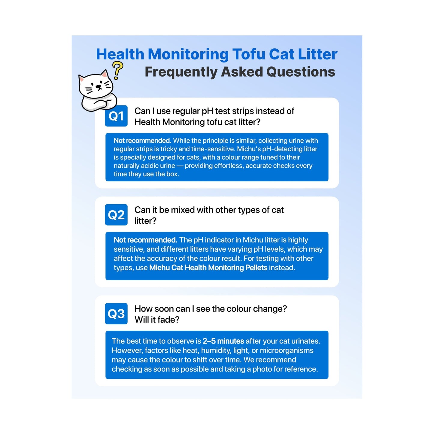 Michu Health Monitoring Tofu Clumping Cat Litter