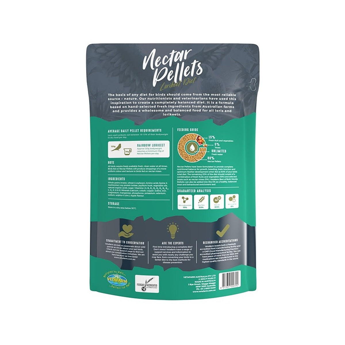 Vetafarm Nectar Pellets Bird Food