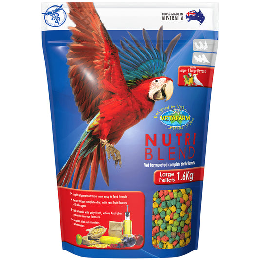 Vetafarm Nurtiblend Parrot Pellets Large 1.6kg