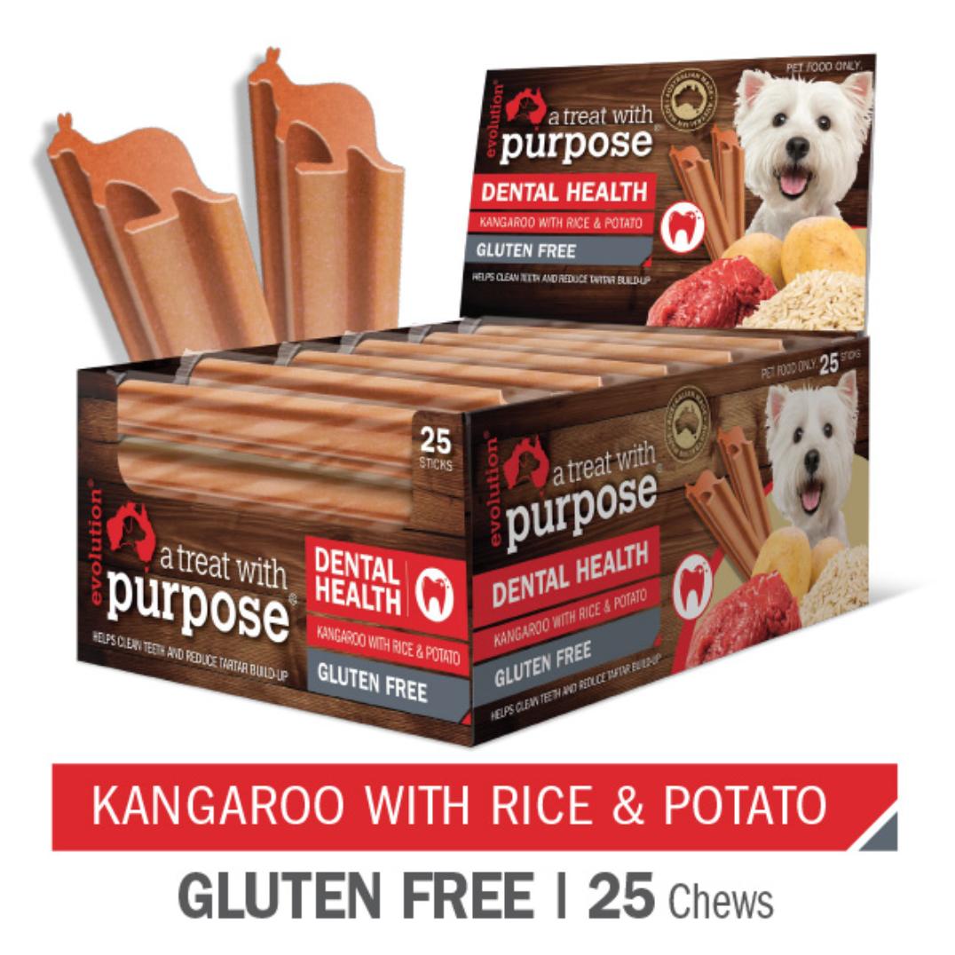 Evolution Kangaroo With Rice & Potato Dental Health Dog Treats