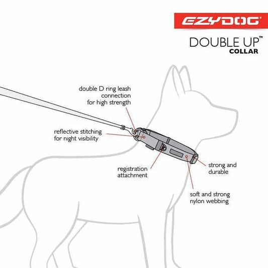 EzyDog Double Up Nylon Dog Collar