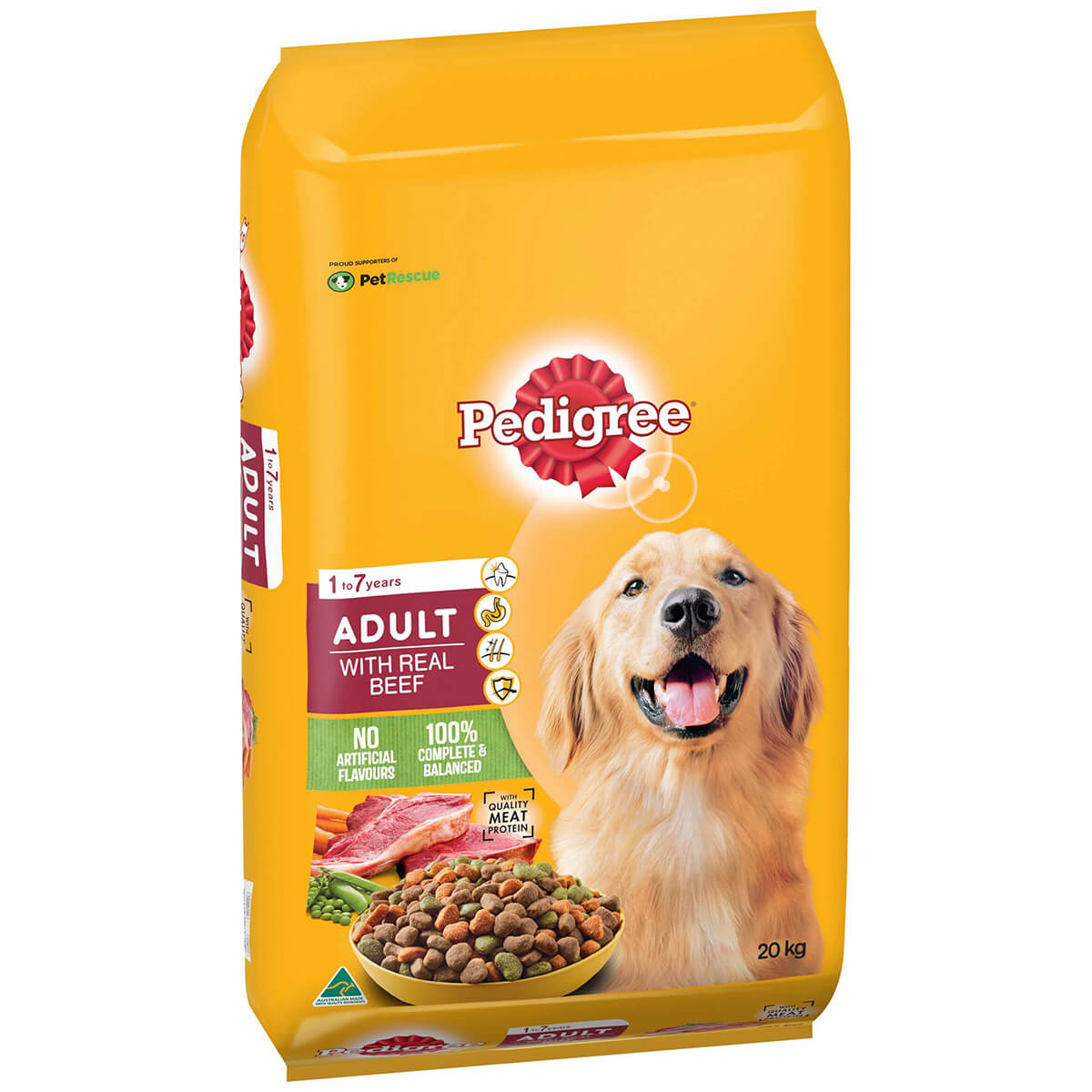 Pedigree Real Beef Dry Dog Food 20kg