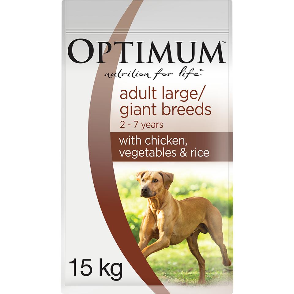 Optimum Large Breed Adult Chicken Dry Dog Food 15kg
