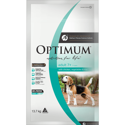 Optimum Dog Adult 7+ Chicken Vegetable & Rice 13.7kg