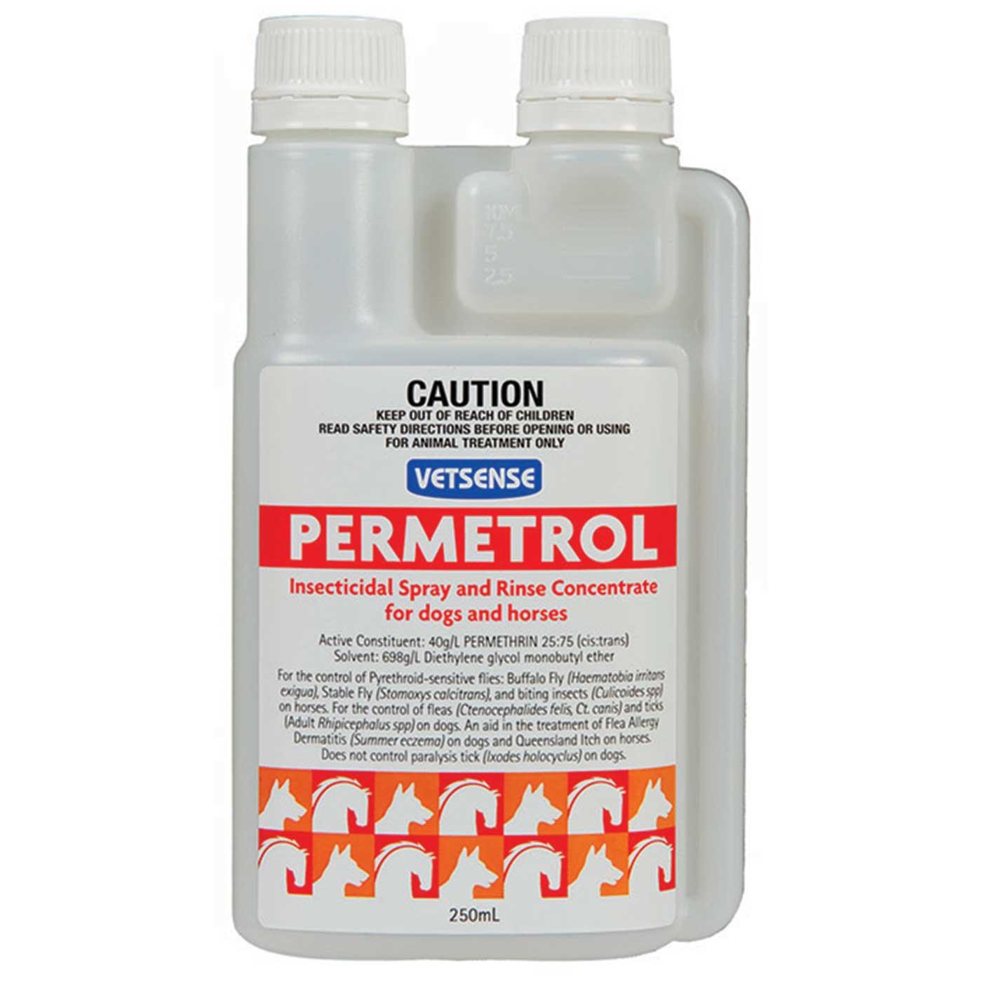 Vetsense Permetrol Insecticidal Dog Spray & Rinse 250ml