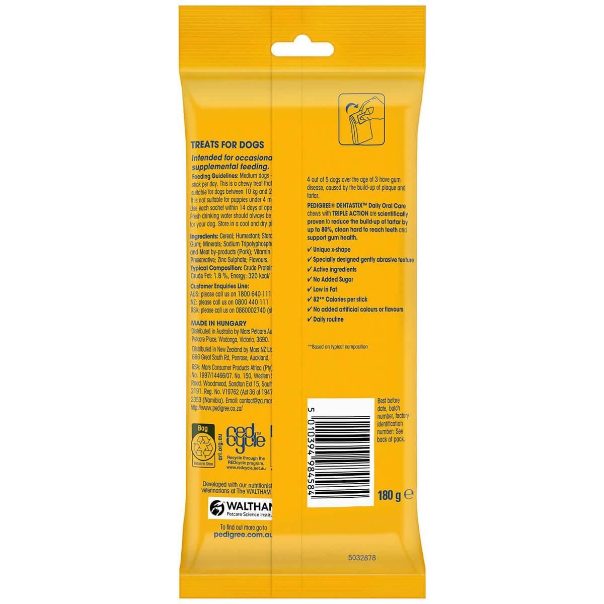 Pedigree Dentastix Oral Care Medium Breed Dog Treats