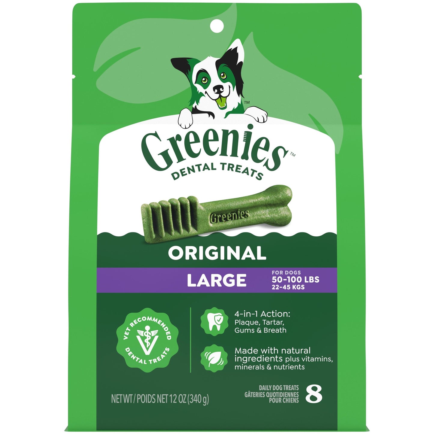 Greenies Large Breed Dental Care Dog Treats Pack 340g
