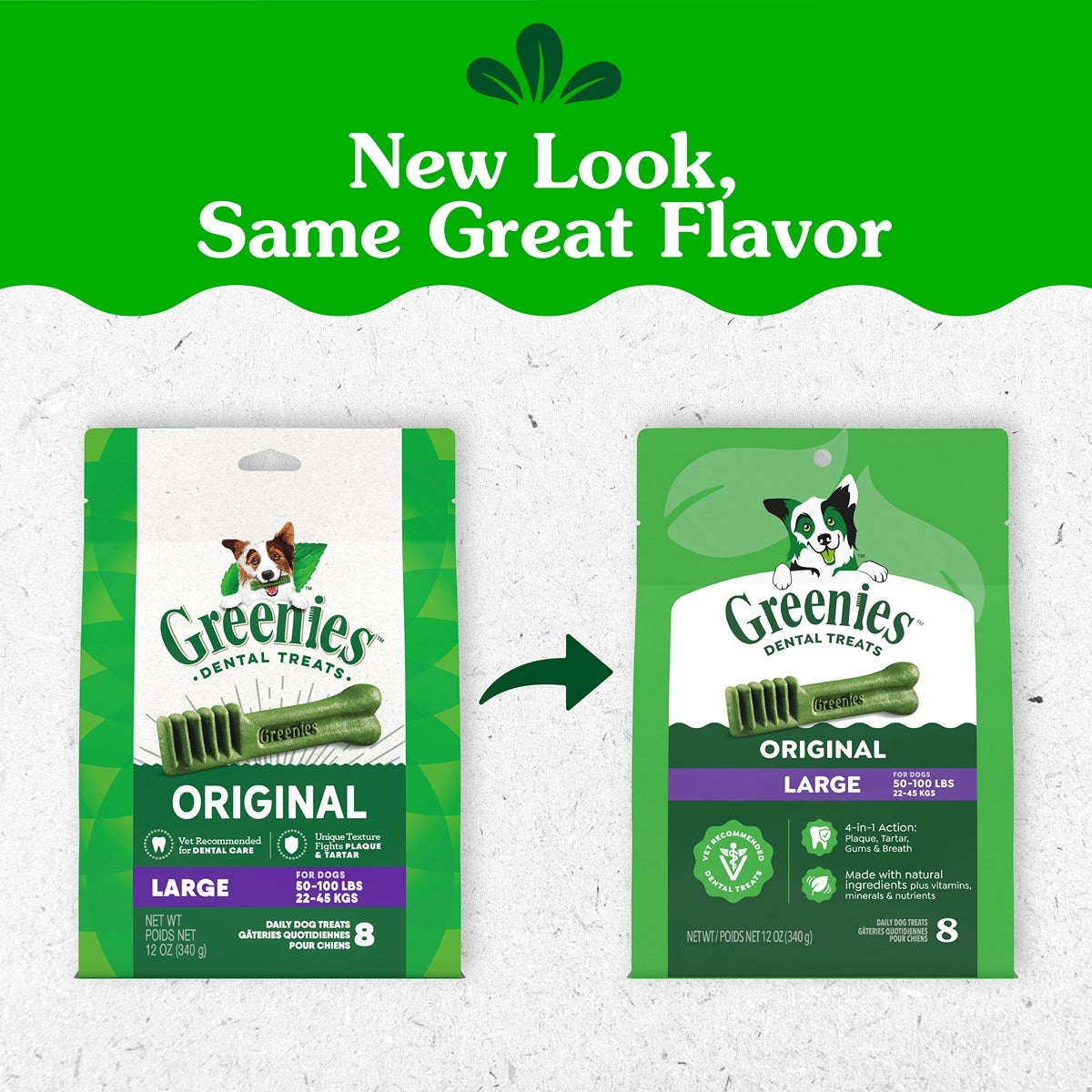 Greenies Large Breed Dental Care Dog Treats Pack 340g