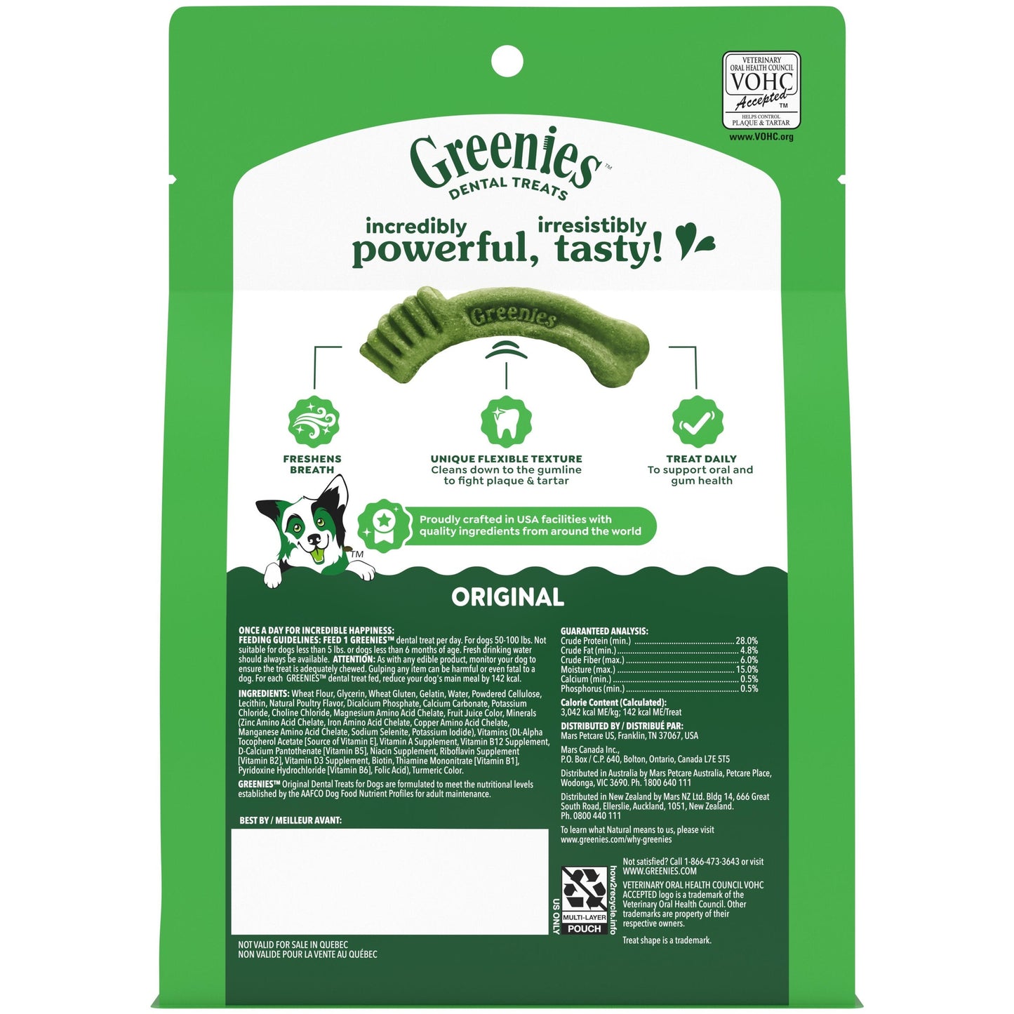 Greenies Large Breed Dental Care Dog Treats Pack 340g