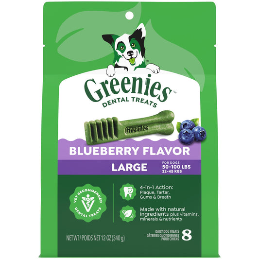 Greenies Blueberry Large Dental Chews Dog Treats 340g