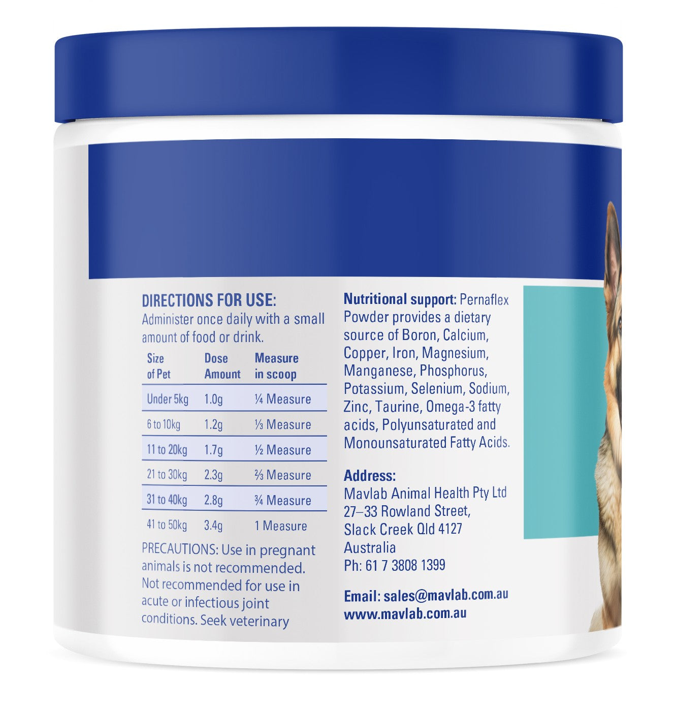 Mavlab PernaFlex Dog & Cat Joint Health Supplement Powder