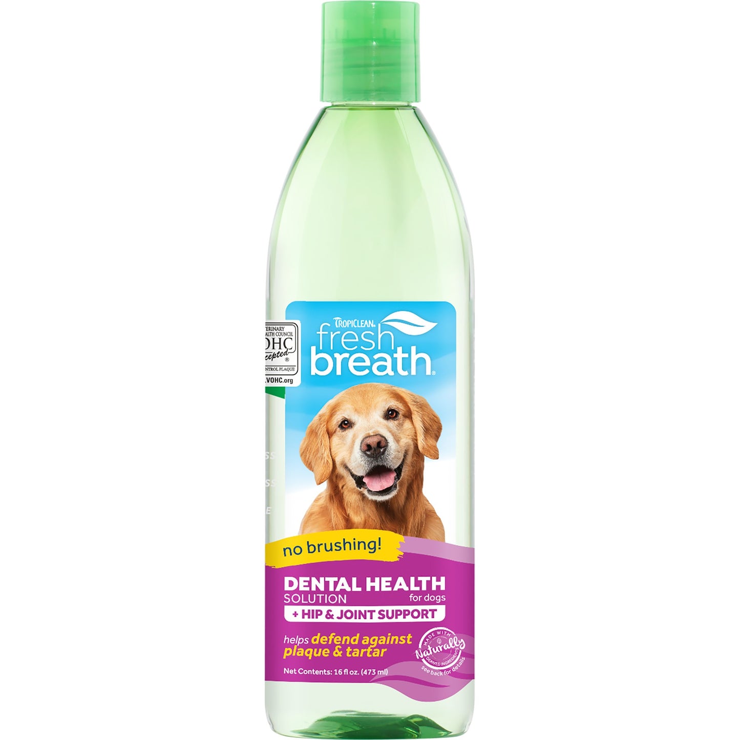 Tropiclean Fresh Breath Solution Water Additive Plus Hip & Joint 473ml