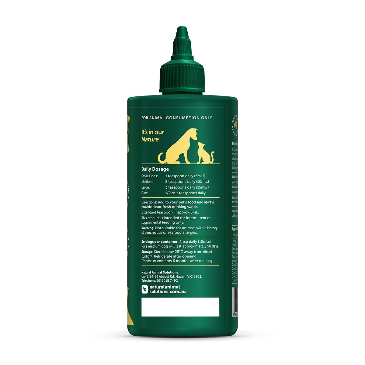 NAS Omega Oil 3 6 & 9 Supplement for Dogs, Cats & Horses