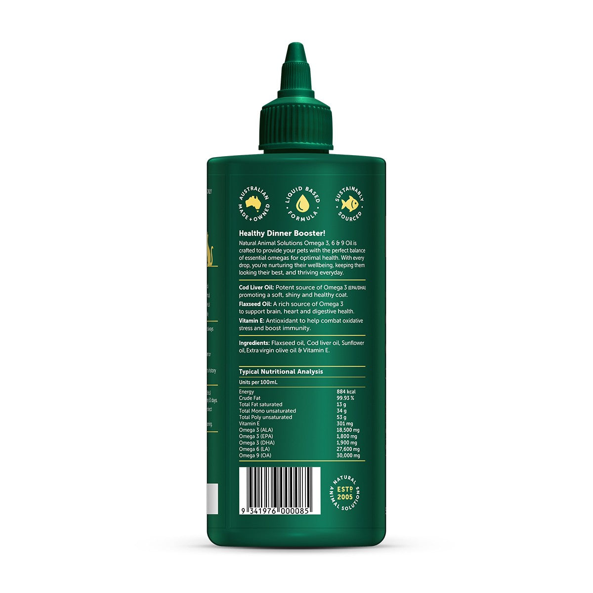 NAS Omega Oil 3 6 & 9 Supplement for Dogs, Cats & Horses