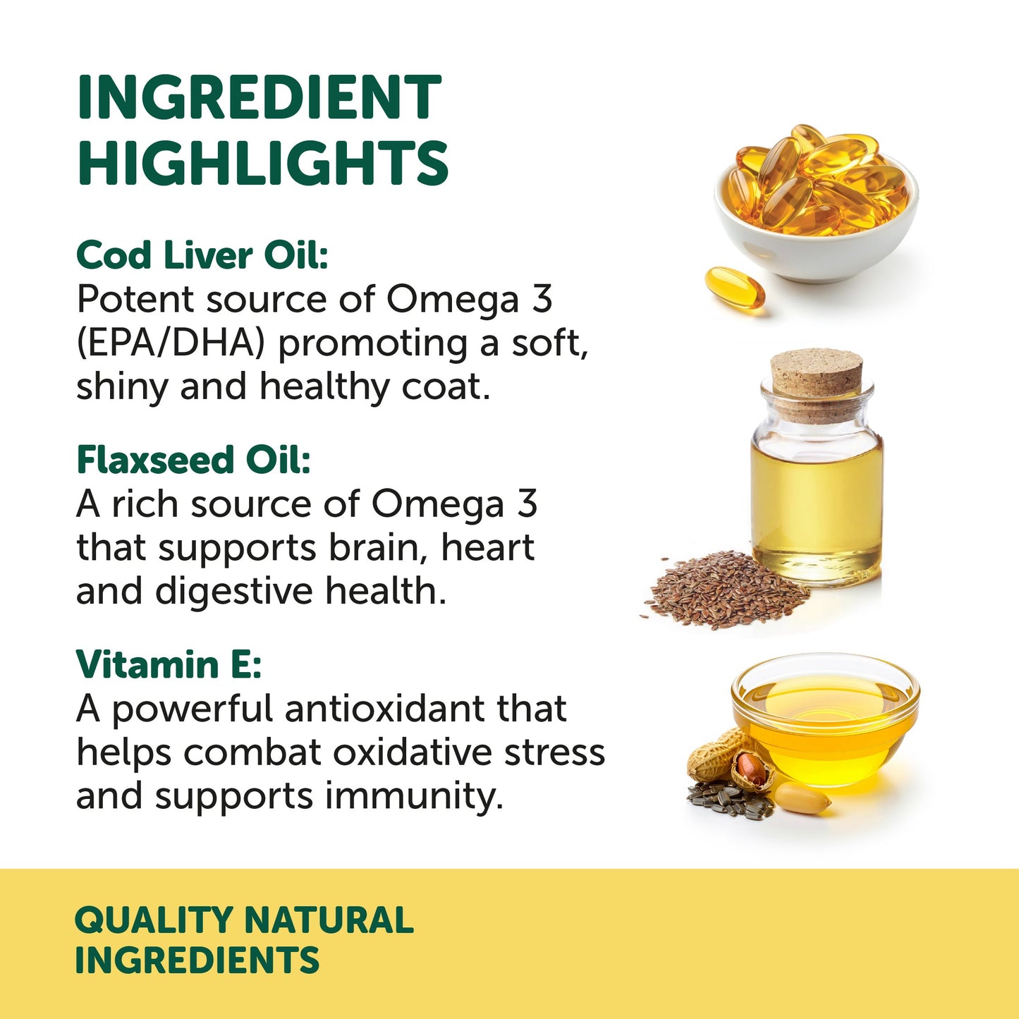 NAS Omega Oil 3 6 & 9 Supplement for Dogs, Cats & Horses