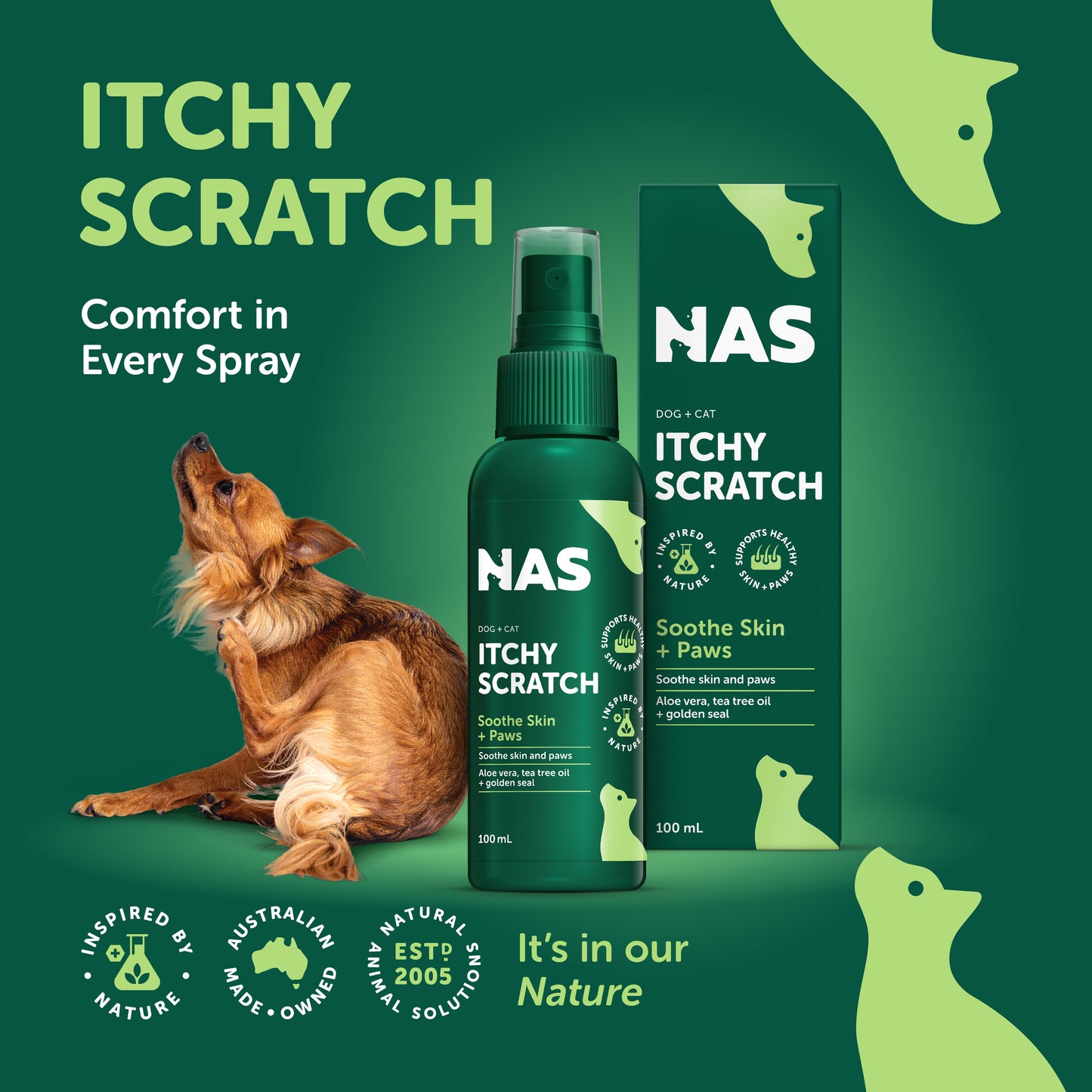 NAS Dog & Cat Itchy Scratch Spray