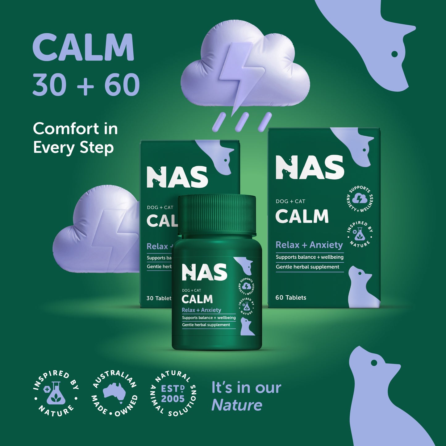 NAS Calm Dog & Cat Supplement