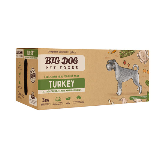 Big Dog Turkey Frozen Raw Dog Food 3kg