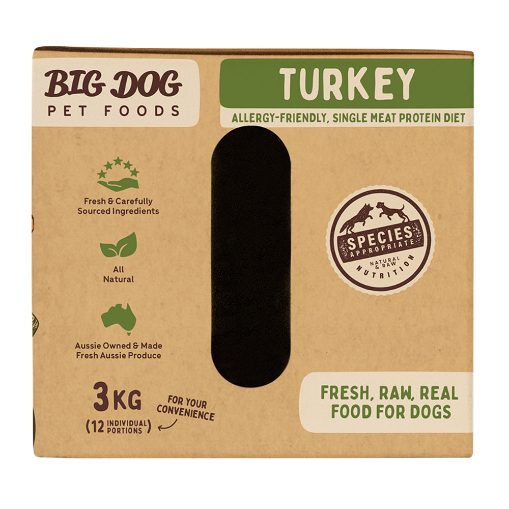 Big Dog Turkey Frozen Raw Dog Food 3kg