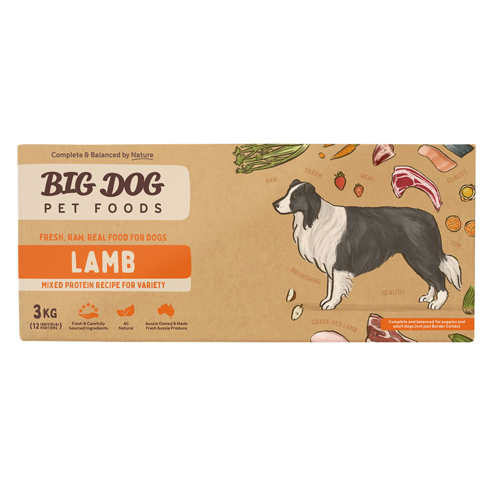 Big Dog BARF Lamb Raw Dog Food 3kg