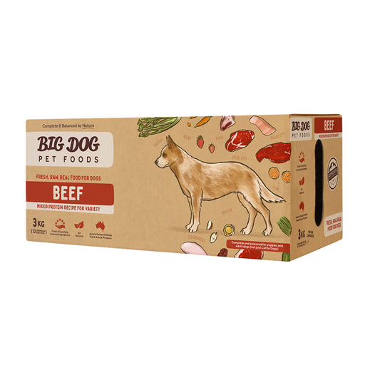 Big Dog Beef Frozen Raw Dog Food 3kg