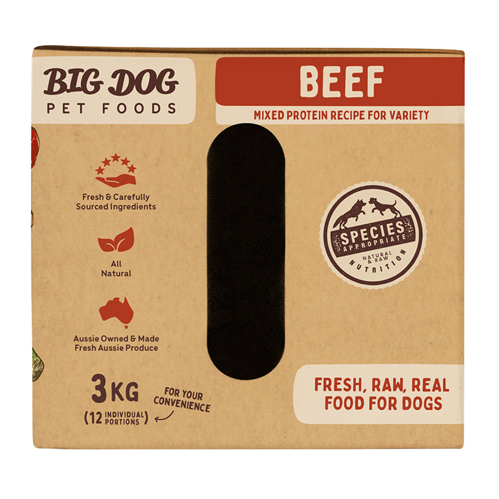 Big Dog Beef Frozen Raw Dog Food 3kg