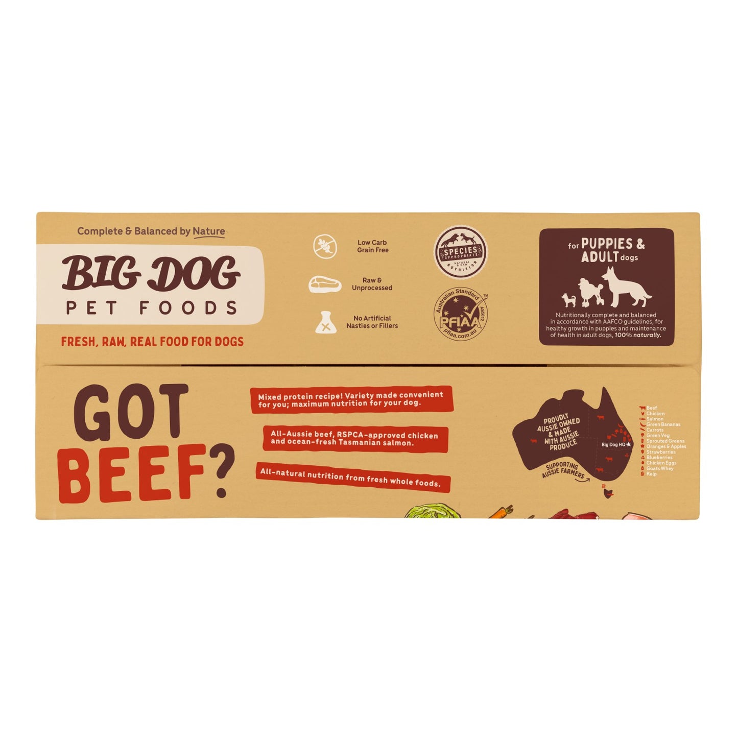 Big Dog BARF Beef Raw Dog Food