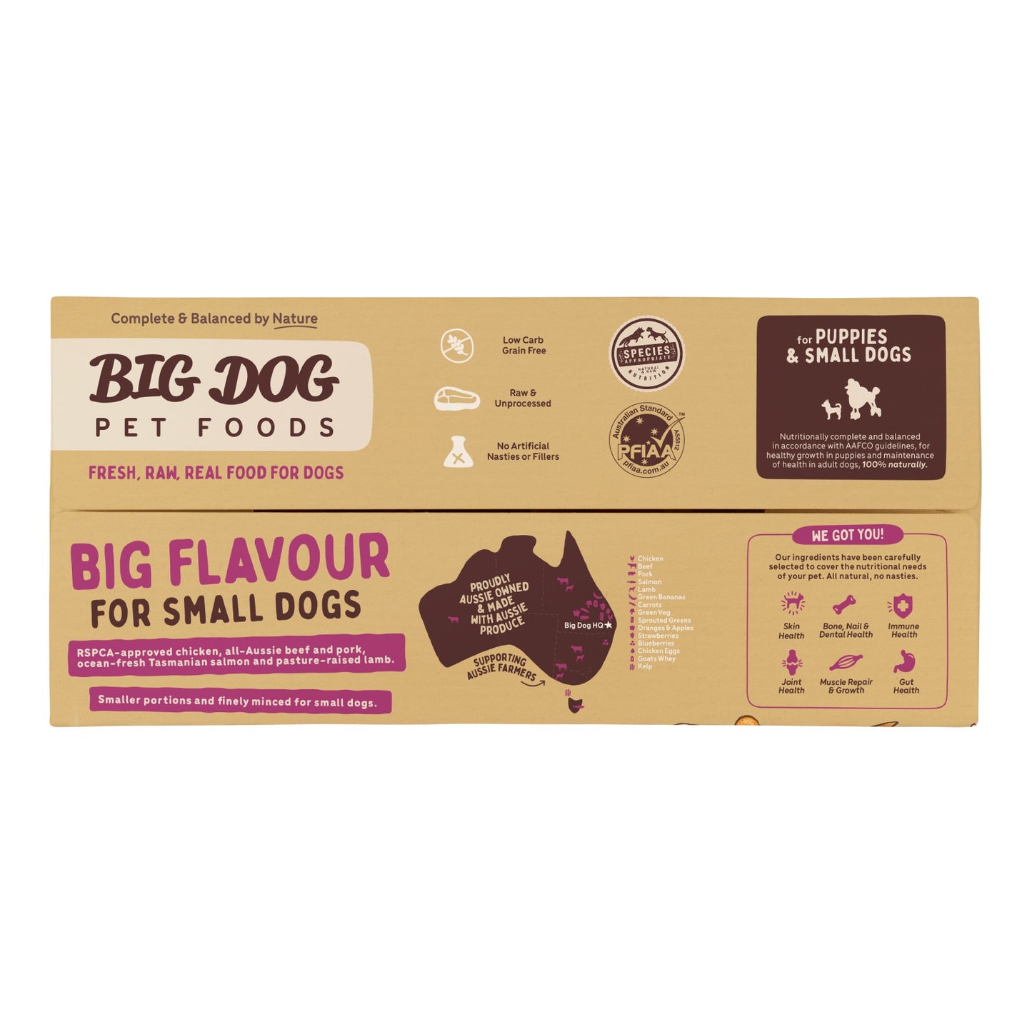 Big Dog BARF Small Dog Combo Raw Dog Food