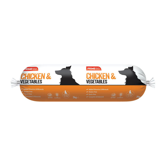 Prime100 Fresh Chicken & Vegetable Fresh Roll Dog Food