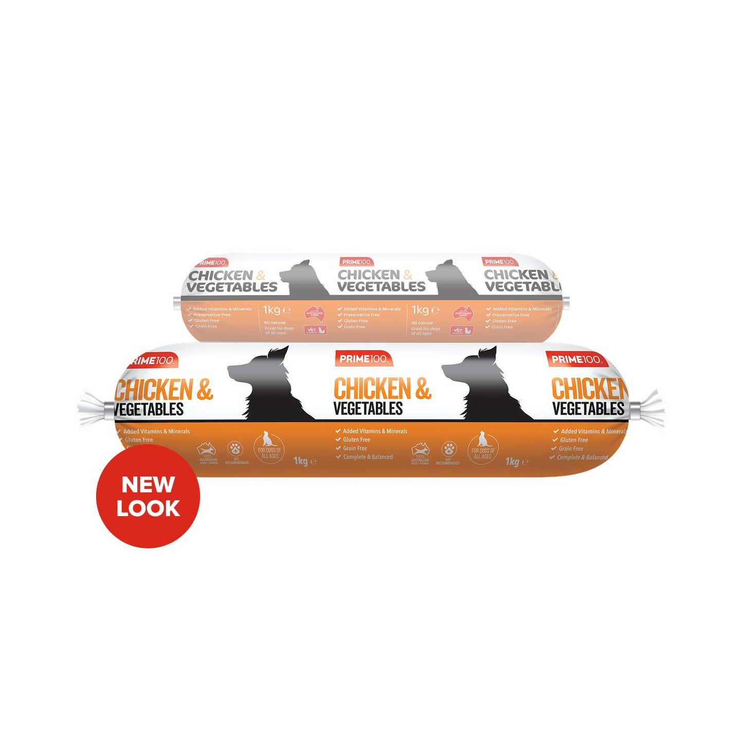 Prime100 Fresh Chicken & Vegetable Fresh Roll Dog Food