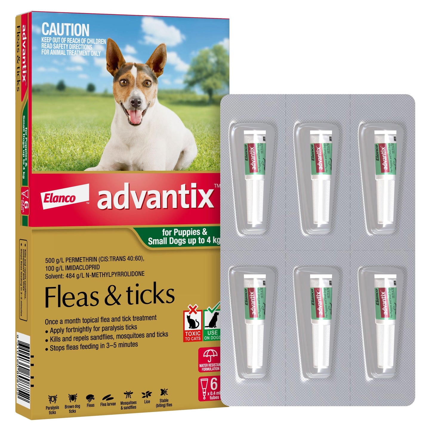 Advantix Flea & Tick Treatment <4kg Dog