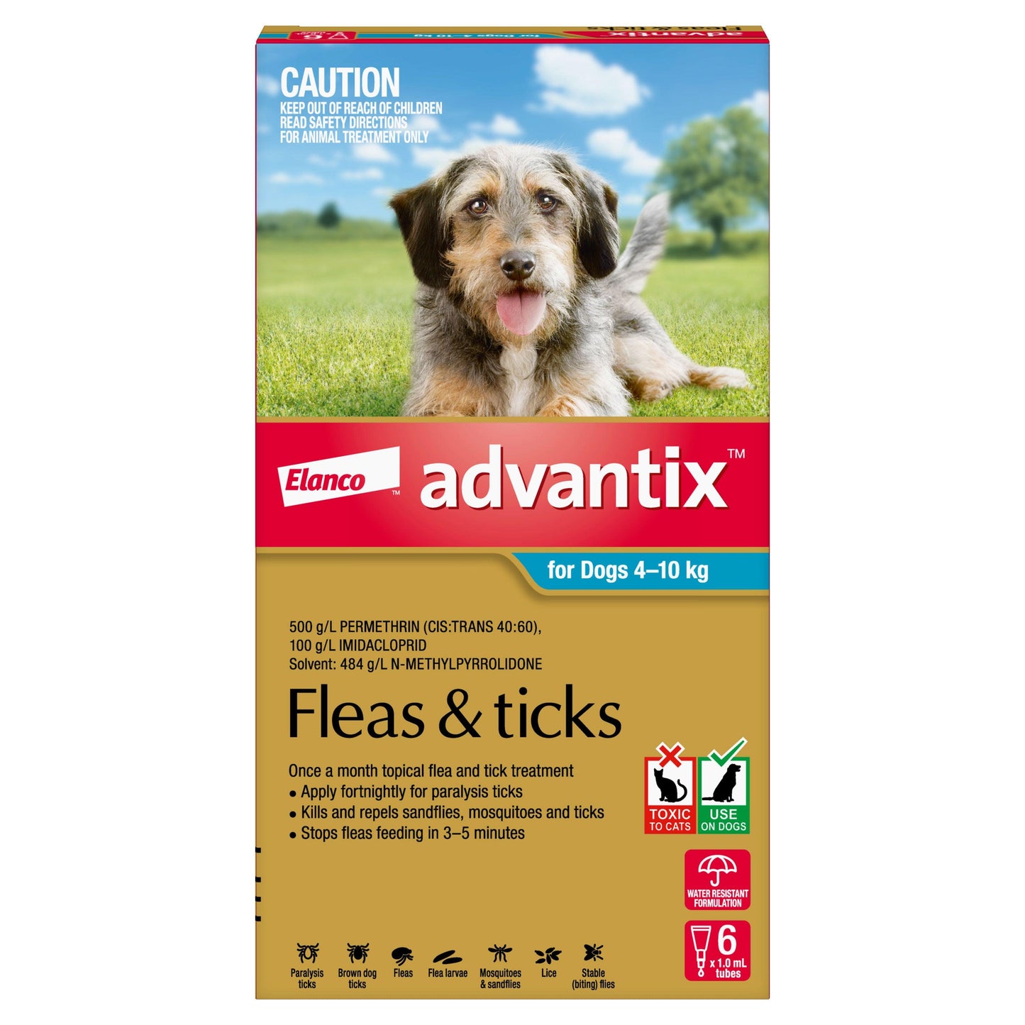 Advantix Flea & Tick Treatment 4-10kg Dog