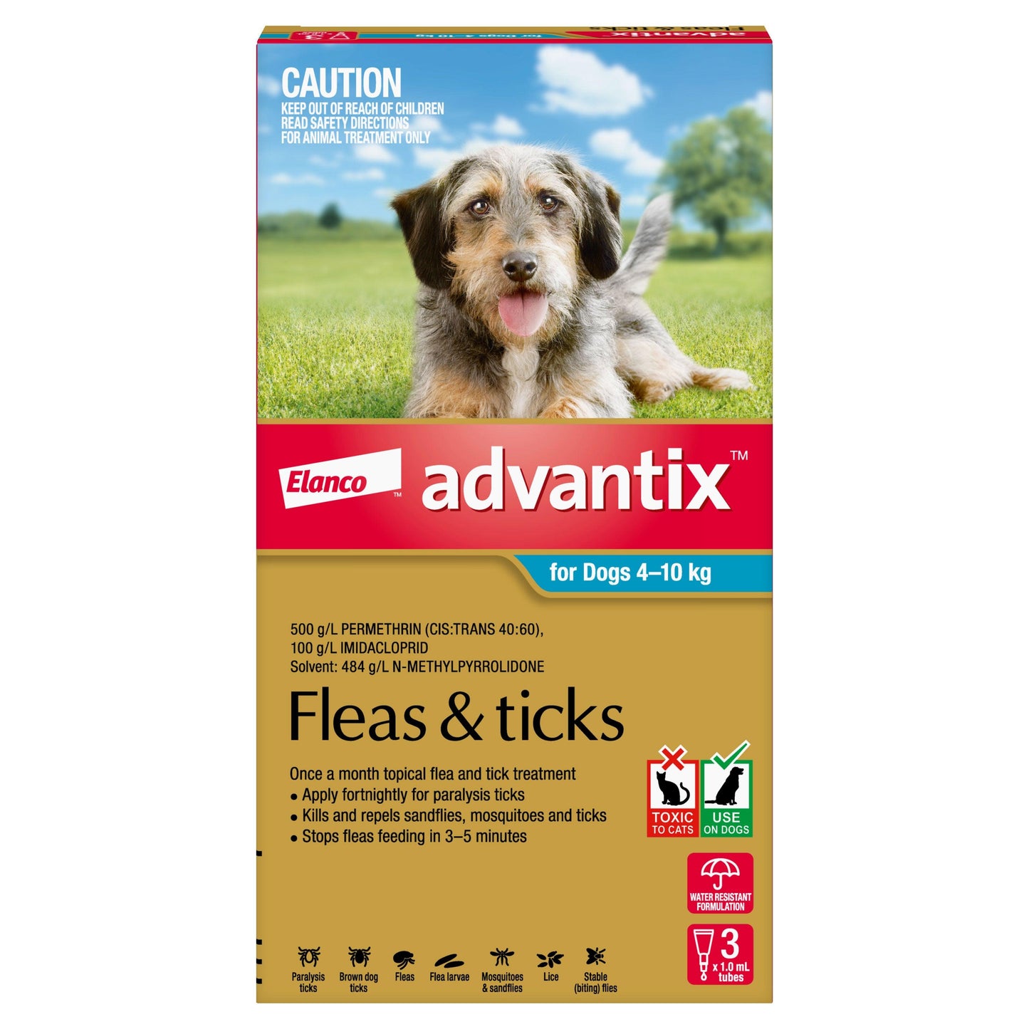 Advantix Flea & Tick Treatment 4-10kg Dog