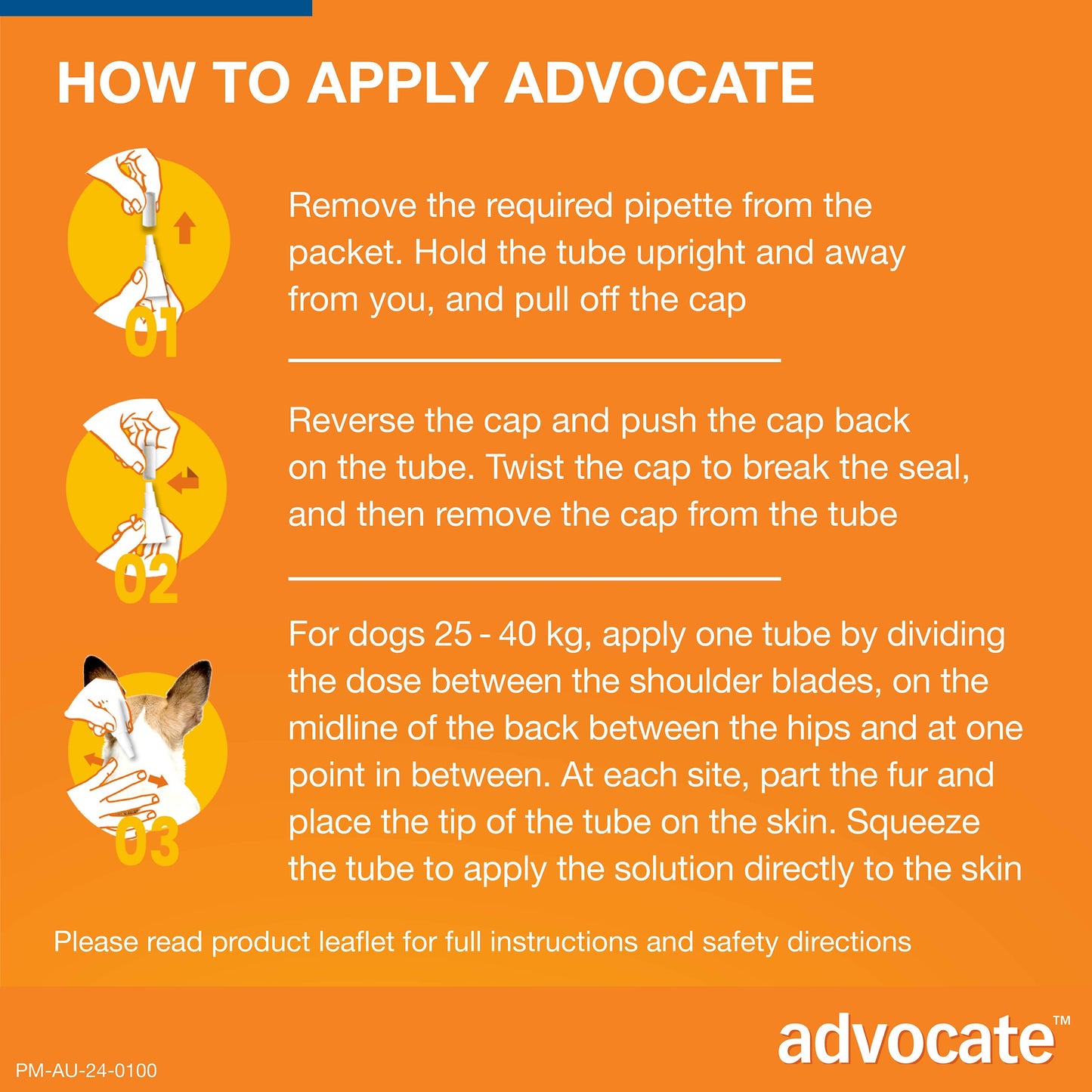 Advocate Blue Spot-On Flea & Worming Treatment 25kg+ Dog