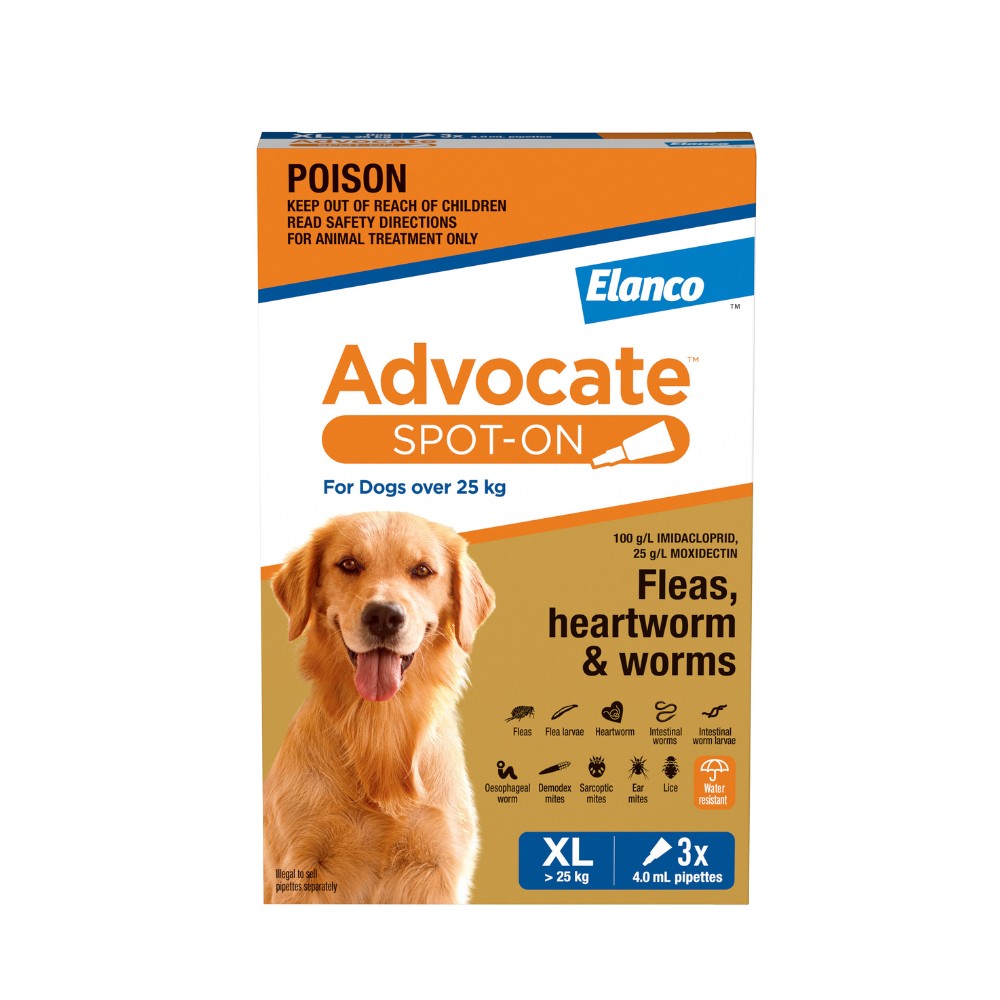 Advocate Extra Large Breed 25kg+ Flea & Worming Spot-On Dog Treatment