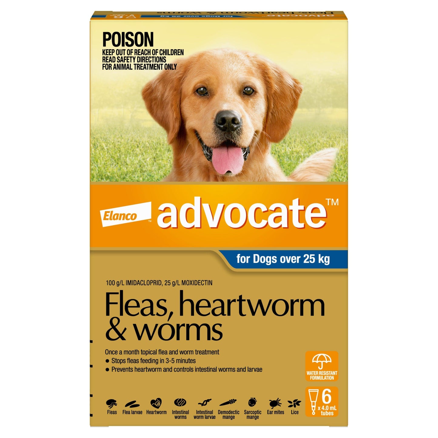 Advocate Flea & Worming Treatment 25kg+ Dog