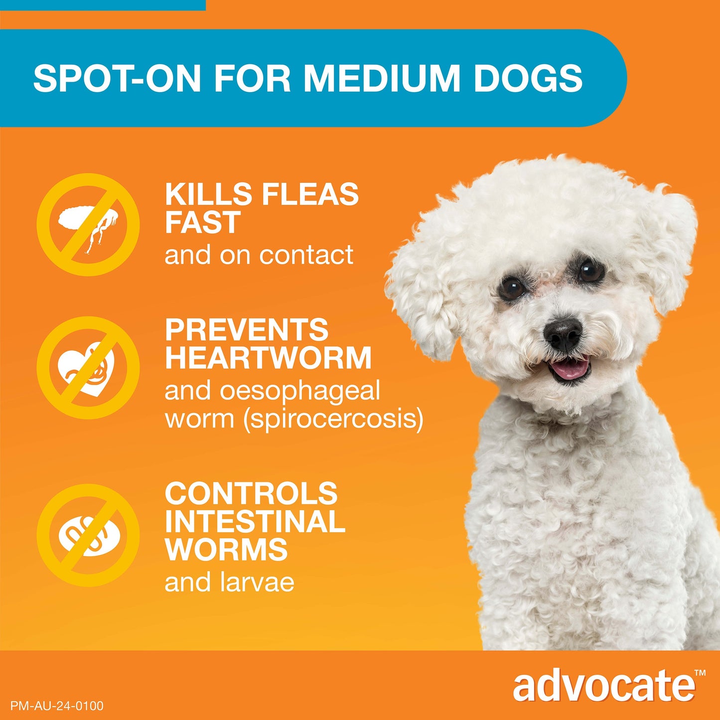 Advocate Aqua Spot-On Flea & Worming Treatment 4-10kg Dog