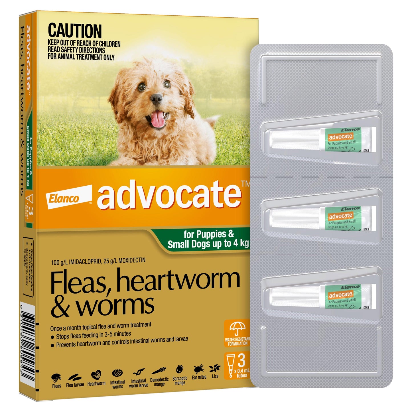 Advocate Flea & Worming Treatment <4kg Dog