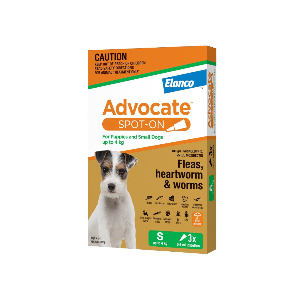 Advocate Green Spot-On Flea & Worming Treatment <4kg Dog