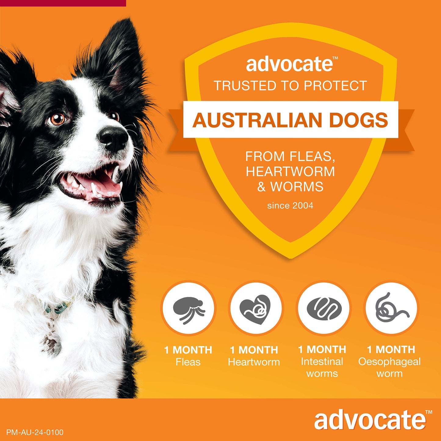 Advocate Red Spot-On Flea & Worming Treatment 10-25kg Dog
