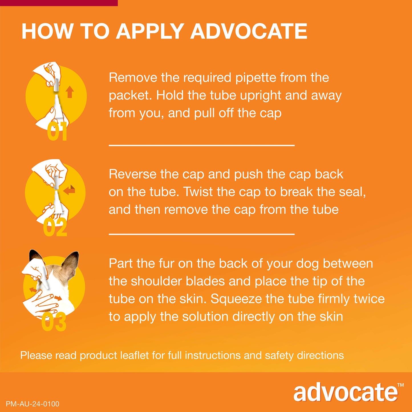 Advocate Red Spot-On Flea & Worming Treatment 10-25kg Dog