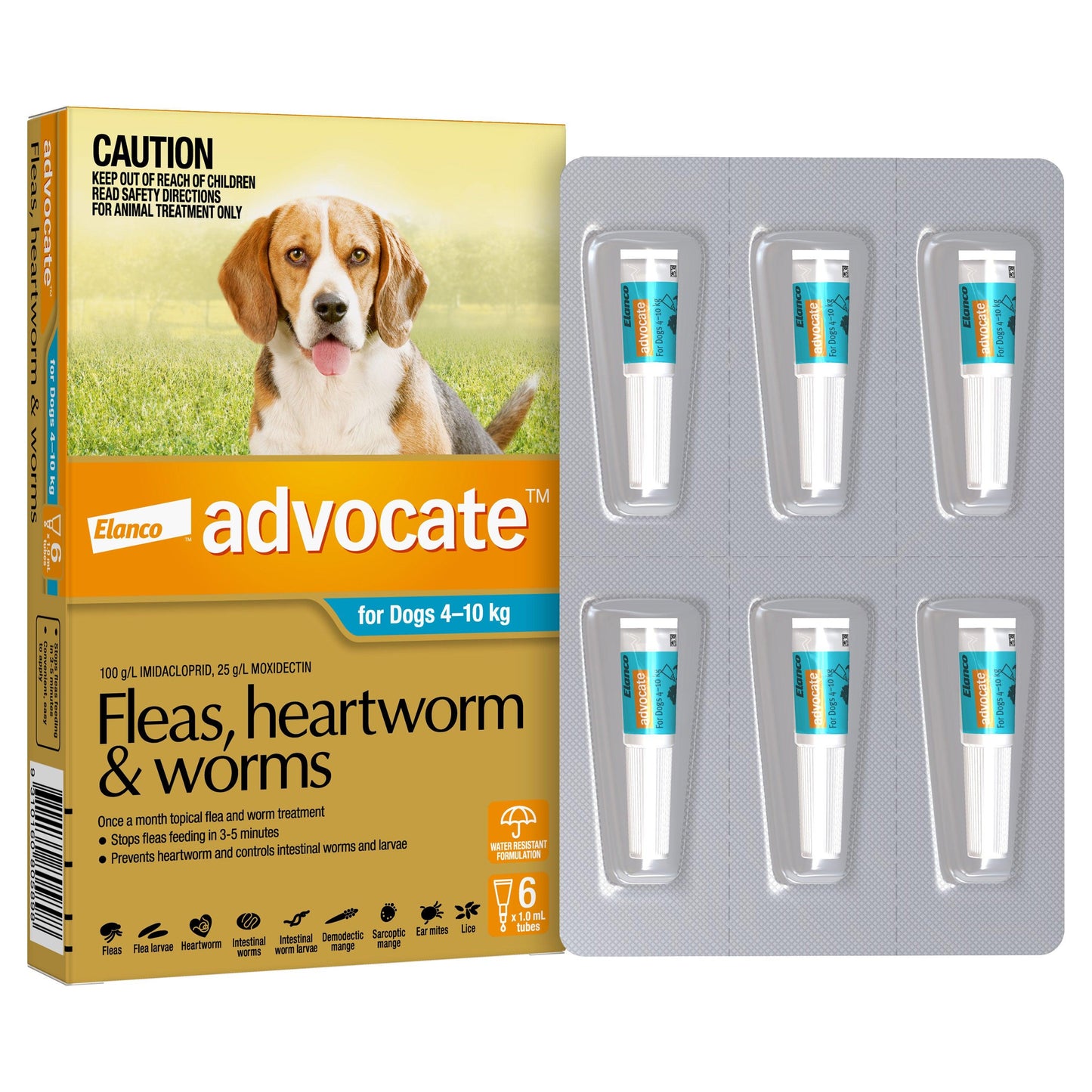 Advocate Flea & Worming Treatment 4-10kg Dog