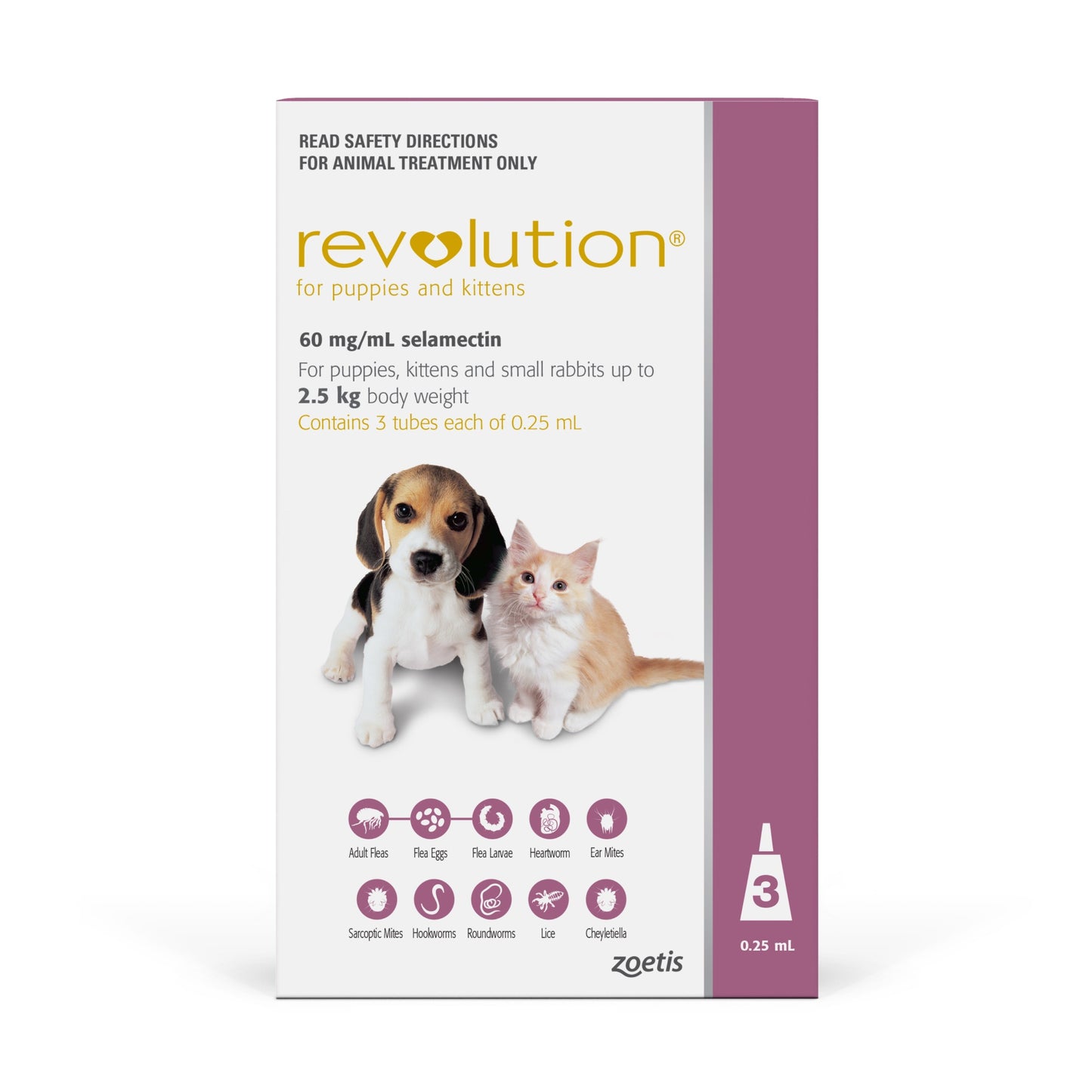 Revolution Kittens & Puppies <2.5kg Flea & Worm Spot-On Treatment