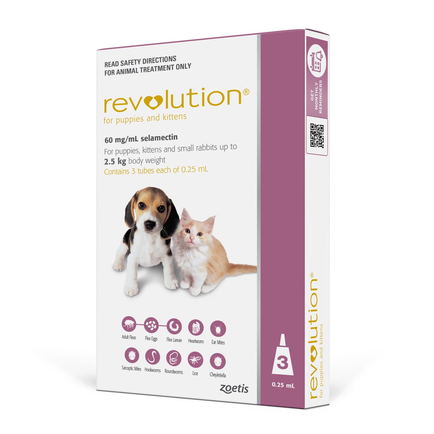 Revolution Kittens & Puppies <2.5kg Flea & Worm Spot-On Treatment