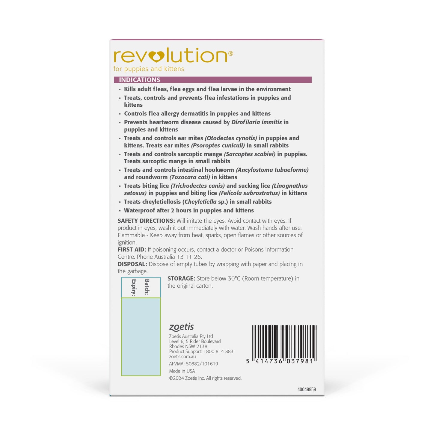 Revolution Kittens & Puppies <2.5kg Flea & Worm Spot-On Treatment