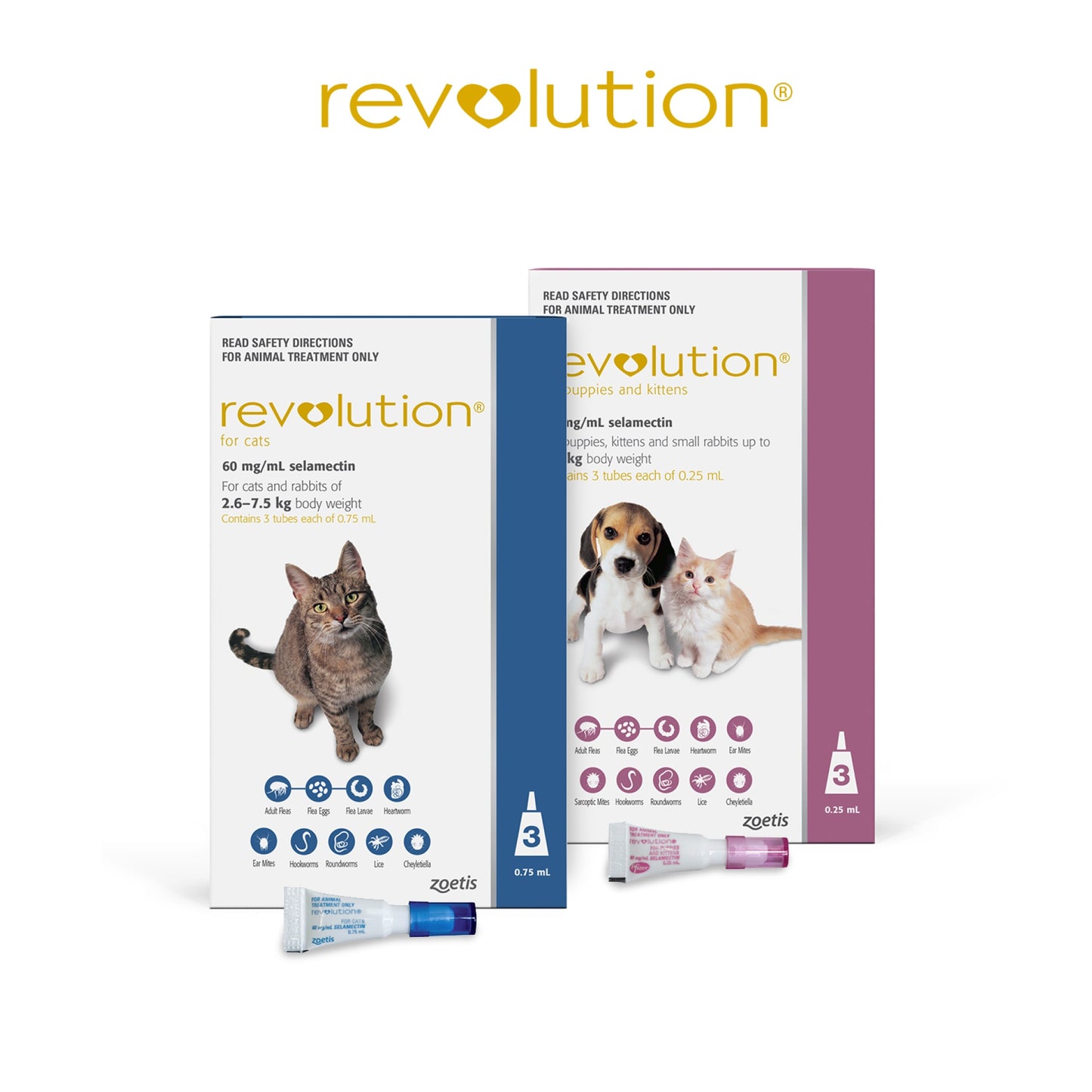 Revolution Kittens & Puppies <2.5kg Flea & Worm Spot-On Treatment