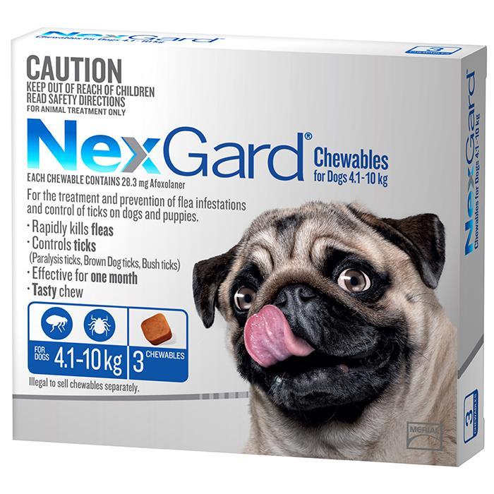 Nexgard Flea & Tick Treatment 4.1-10kg Dog