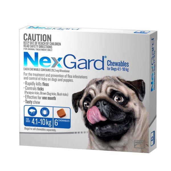 Nexgard Flea & Tick Treatment 4.1-10kg Dog