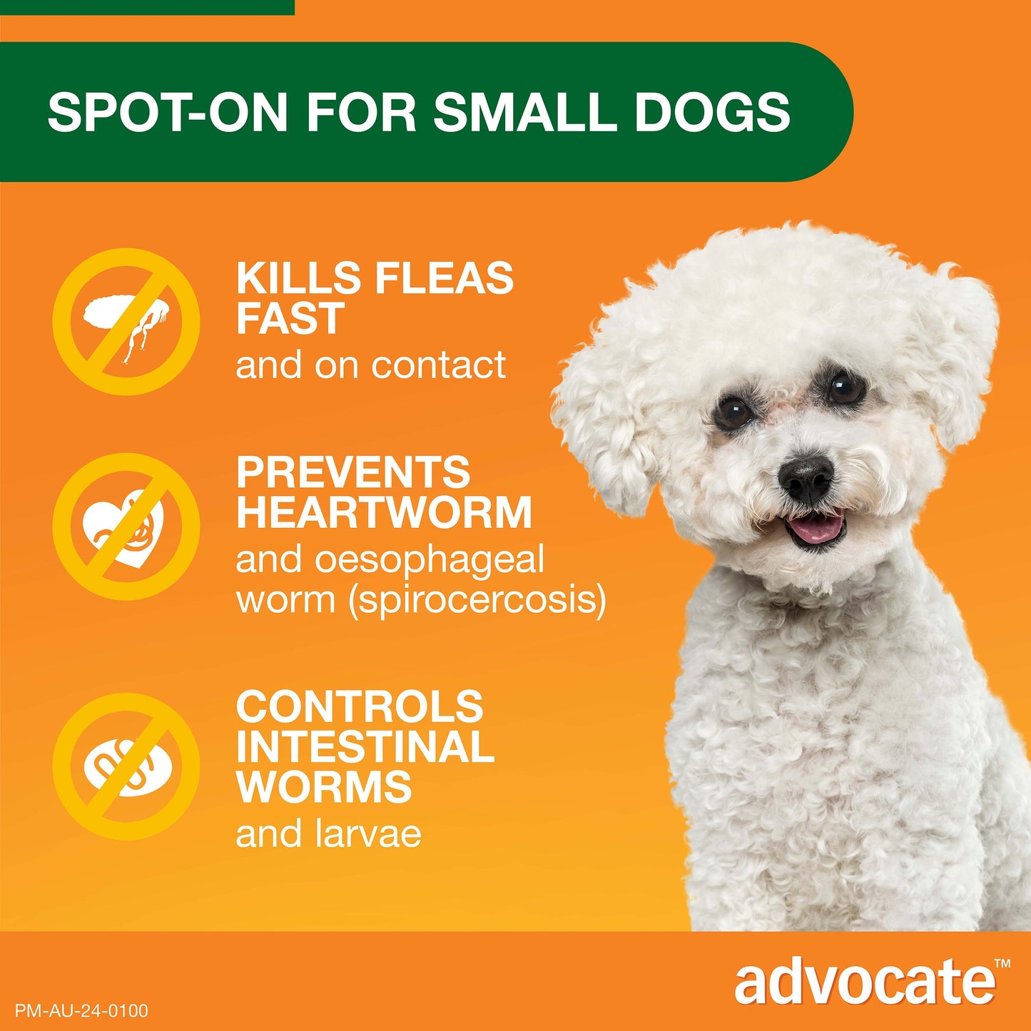 Advocate Green Spot-On Flea & Worming Treatment <4kg Dog