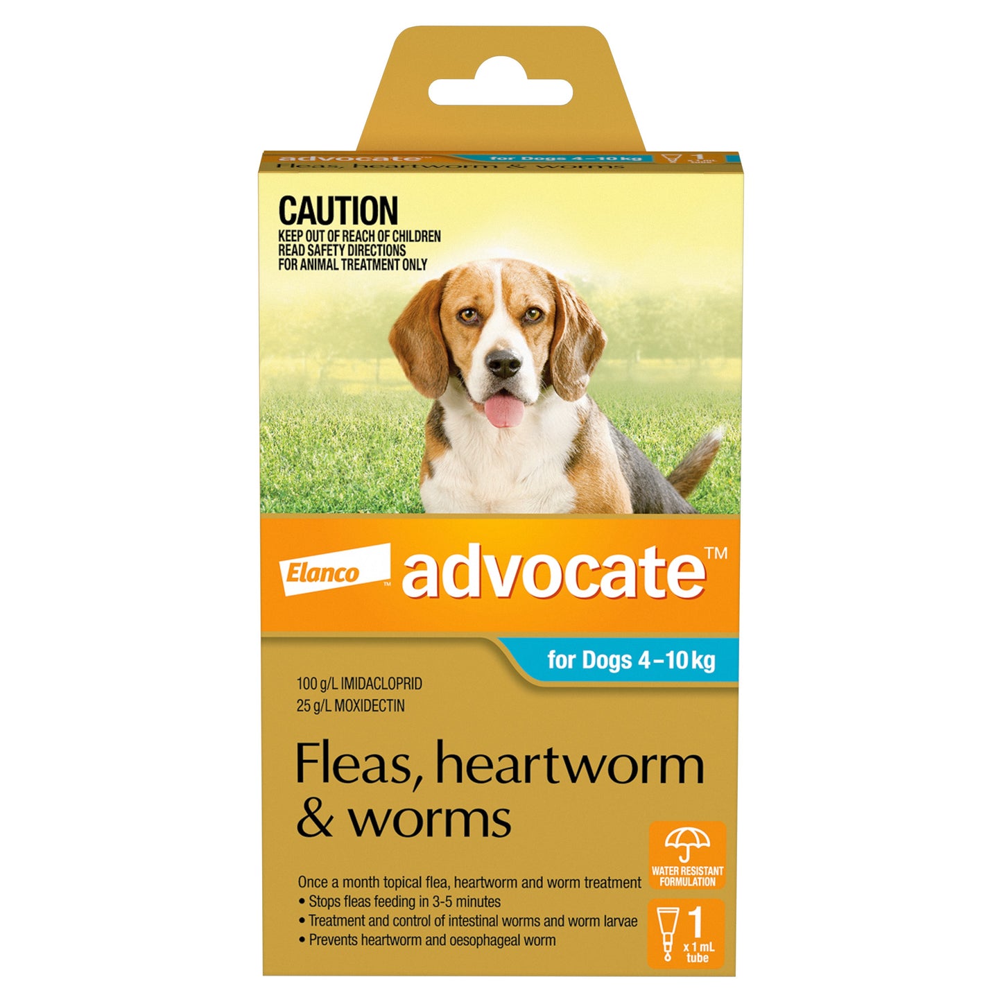Advocate Aqua Spot-On Flea & Worming Treatment 4-10kg Dog